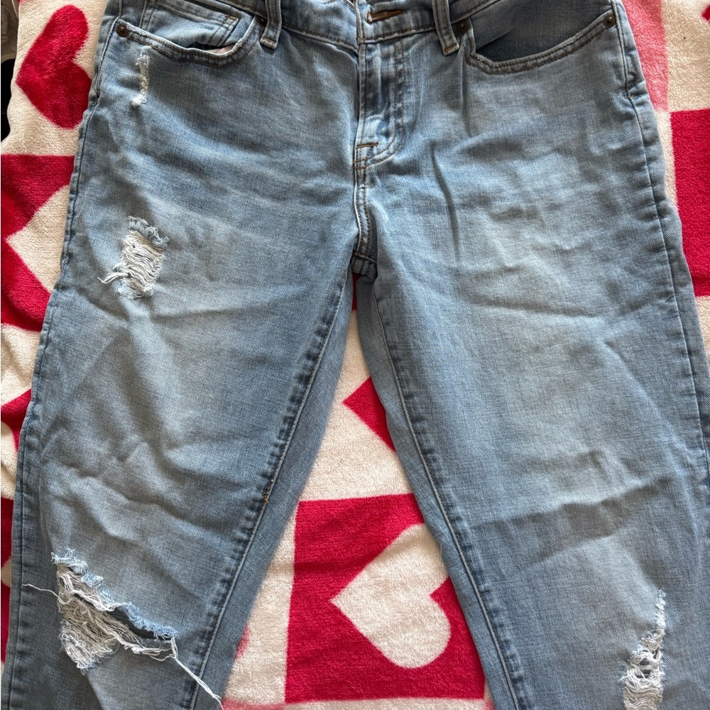 Light Blue Distressed Women's Jeans